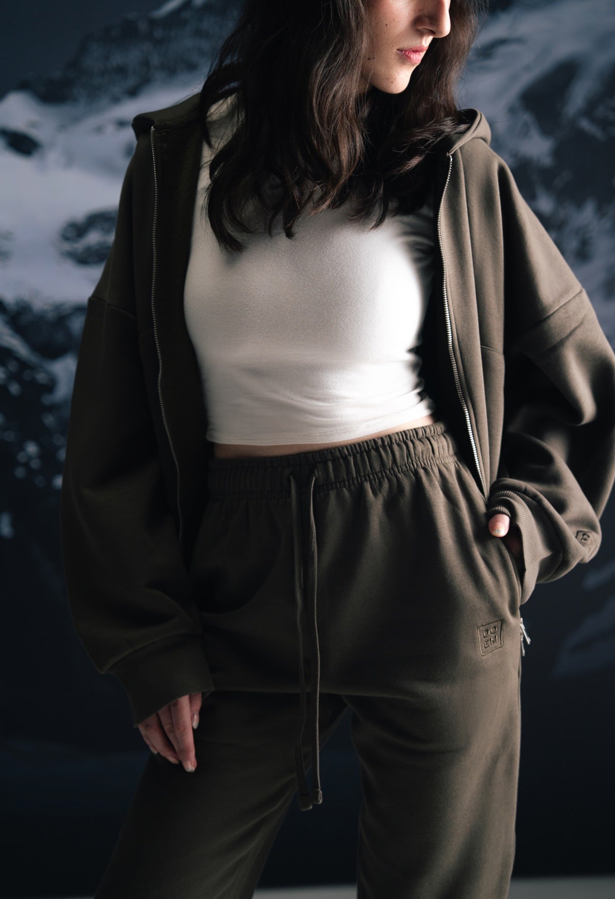 Smoky olive Joggers - Women