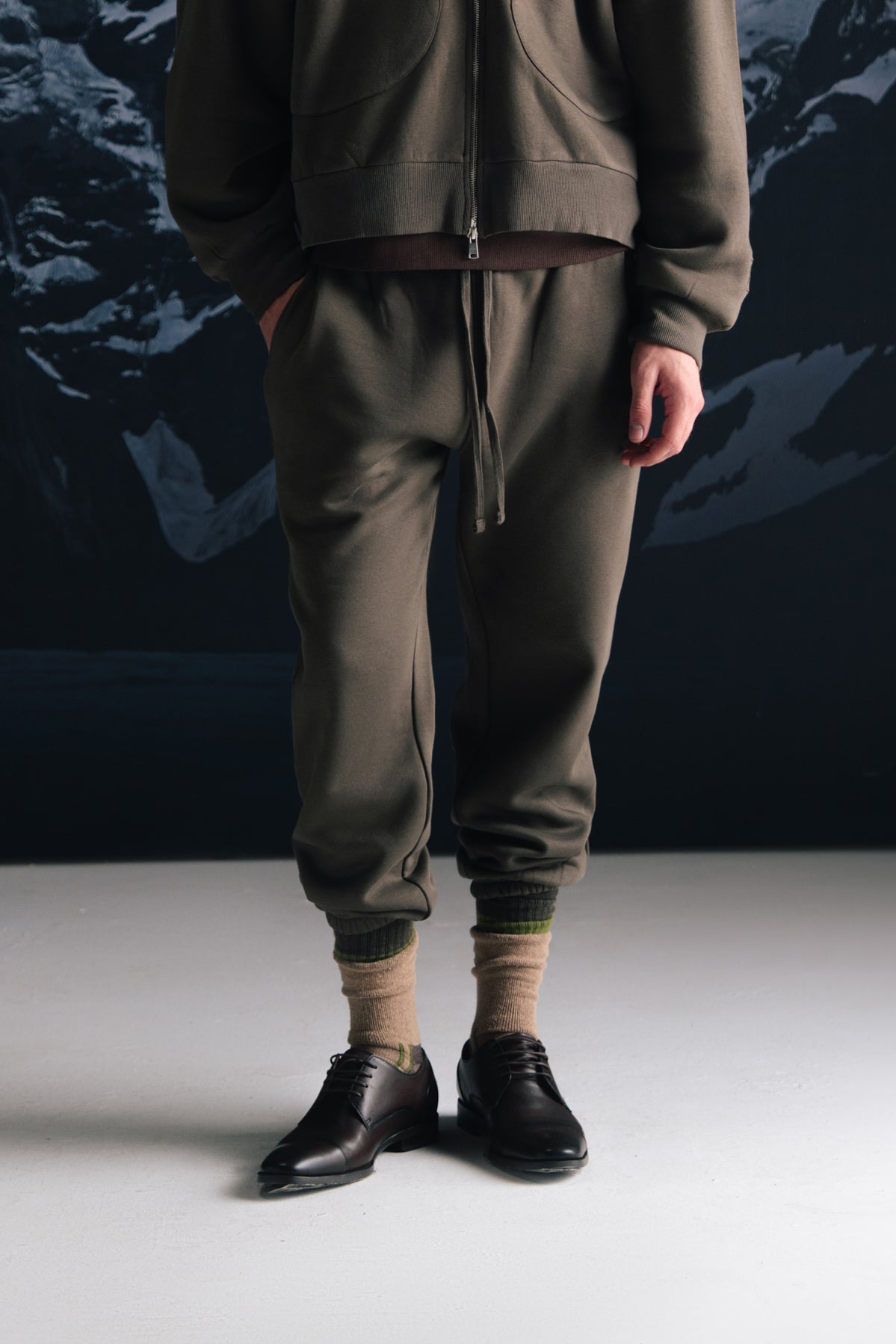Smoky olive Joggers - Men