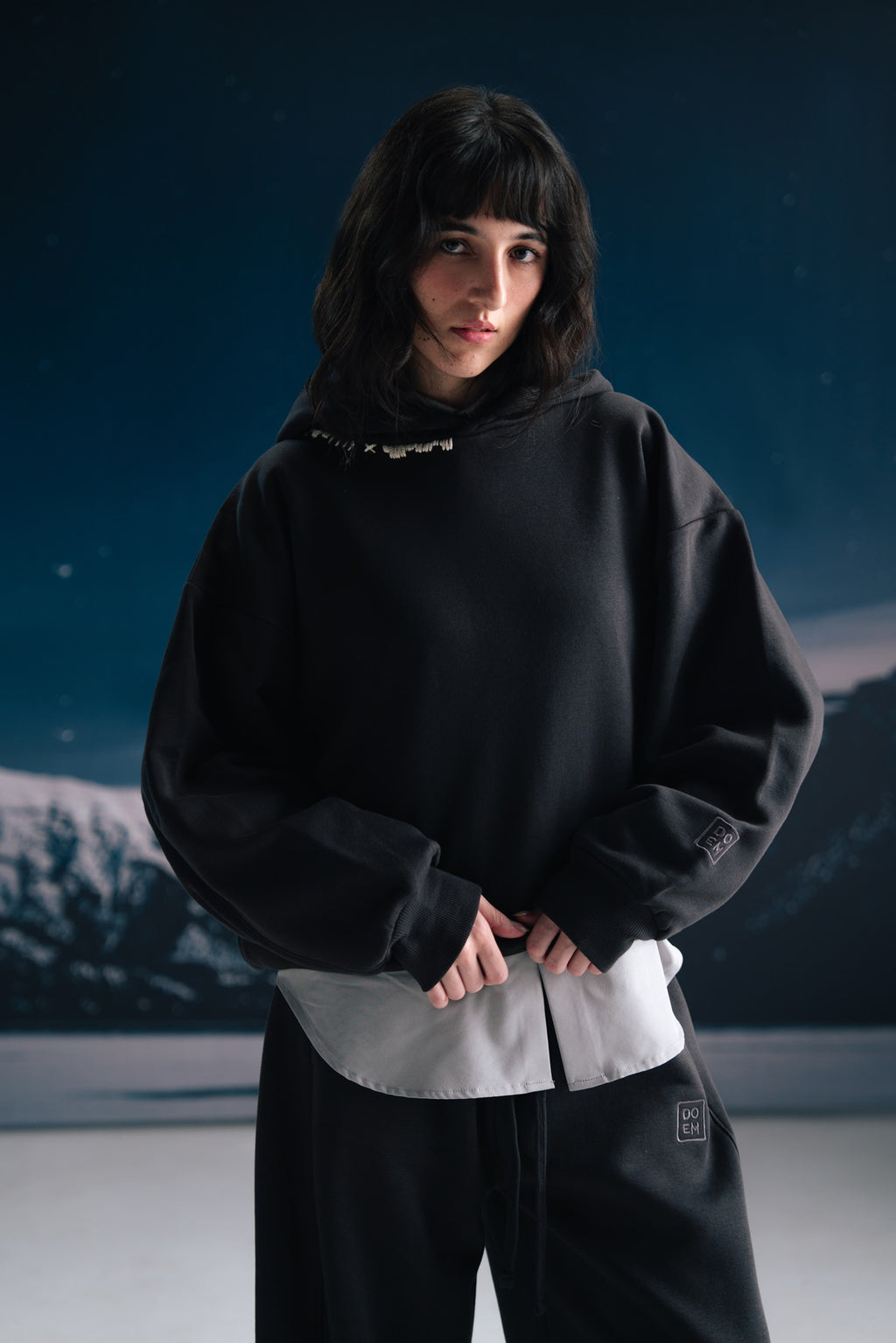 Onyx gray hoodie - Women