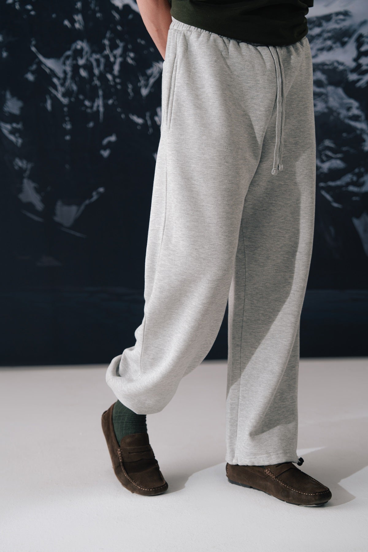 Stone Grey Dual-wear Trousers - Men