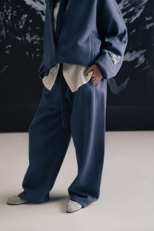Plush Barrel Trousers - Indigo Blue - Unisex
