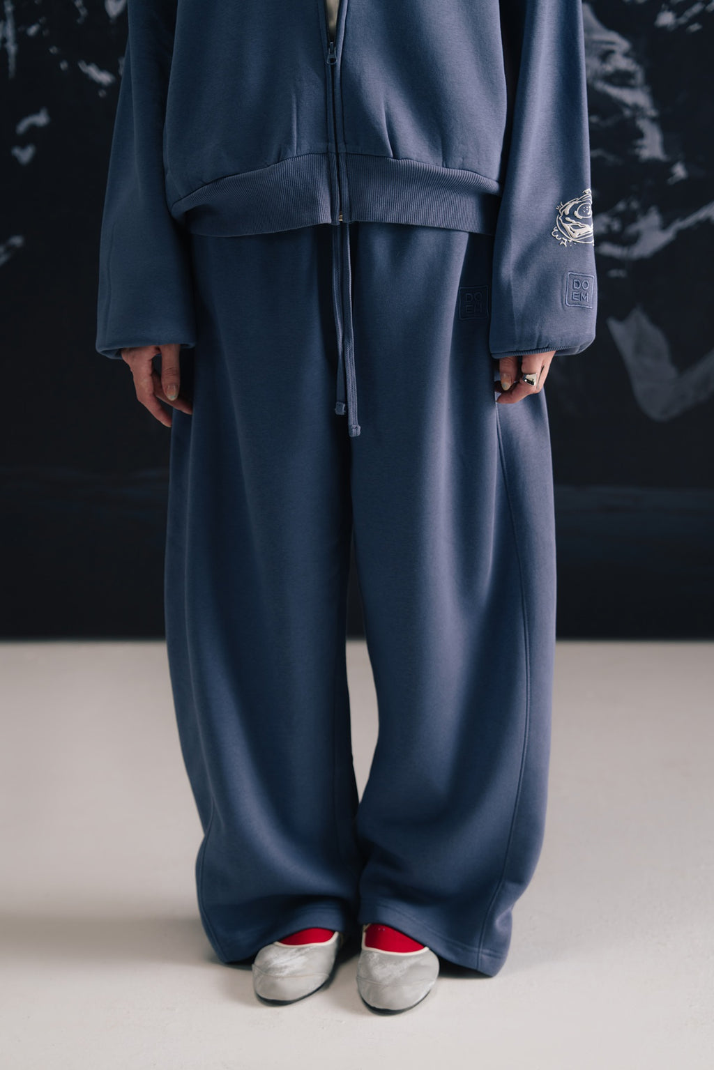 Plush Barrel Trousers - Indigo Blue - Unisex