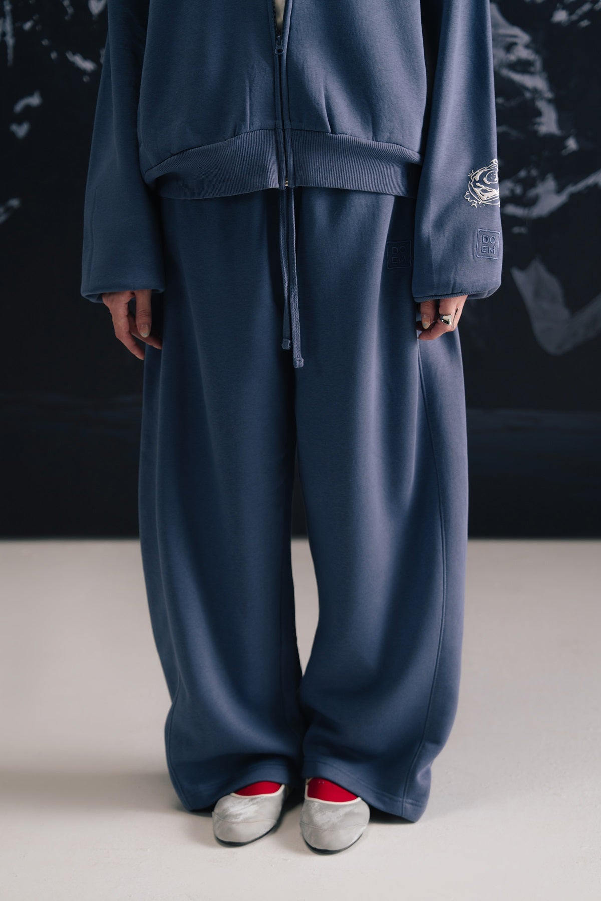 Plush Barrel Trousers - Indigo Blue - Unisex