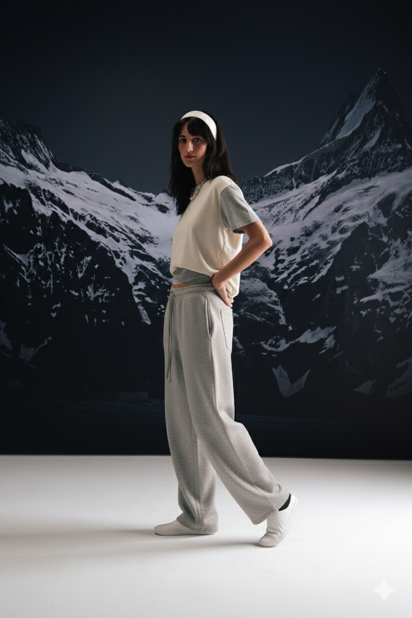 Stone Grey Dual-wear Trousers - Women