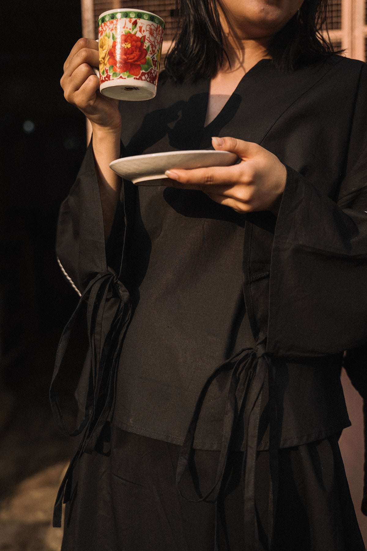 "Bazaar Whispers" — Artisan Embroidered & Screen-Printed Skirt Set