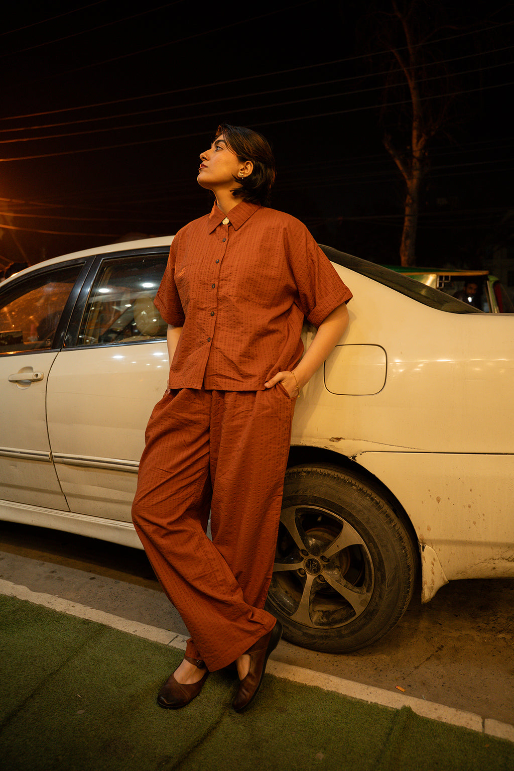 Rust Textured Co-ord Set