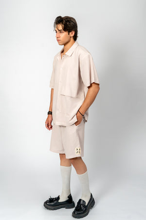 Muted Beige Set with Oversized Pocket