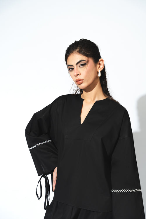 "Bazaar Whispers" — Artisan Embroidered & Screen-Printed Skirt Set