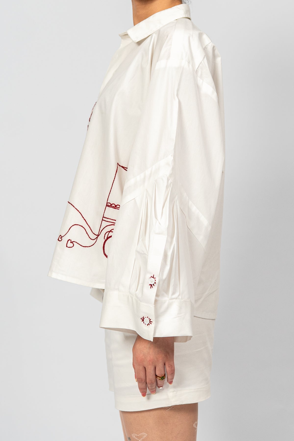 "The Rickshaw Line" Hand Embroidered Shirt