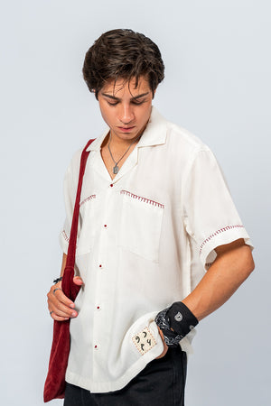 Crimson Thread cuban Shirt