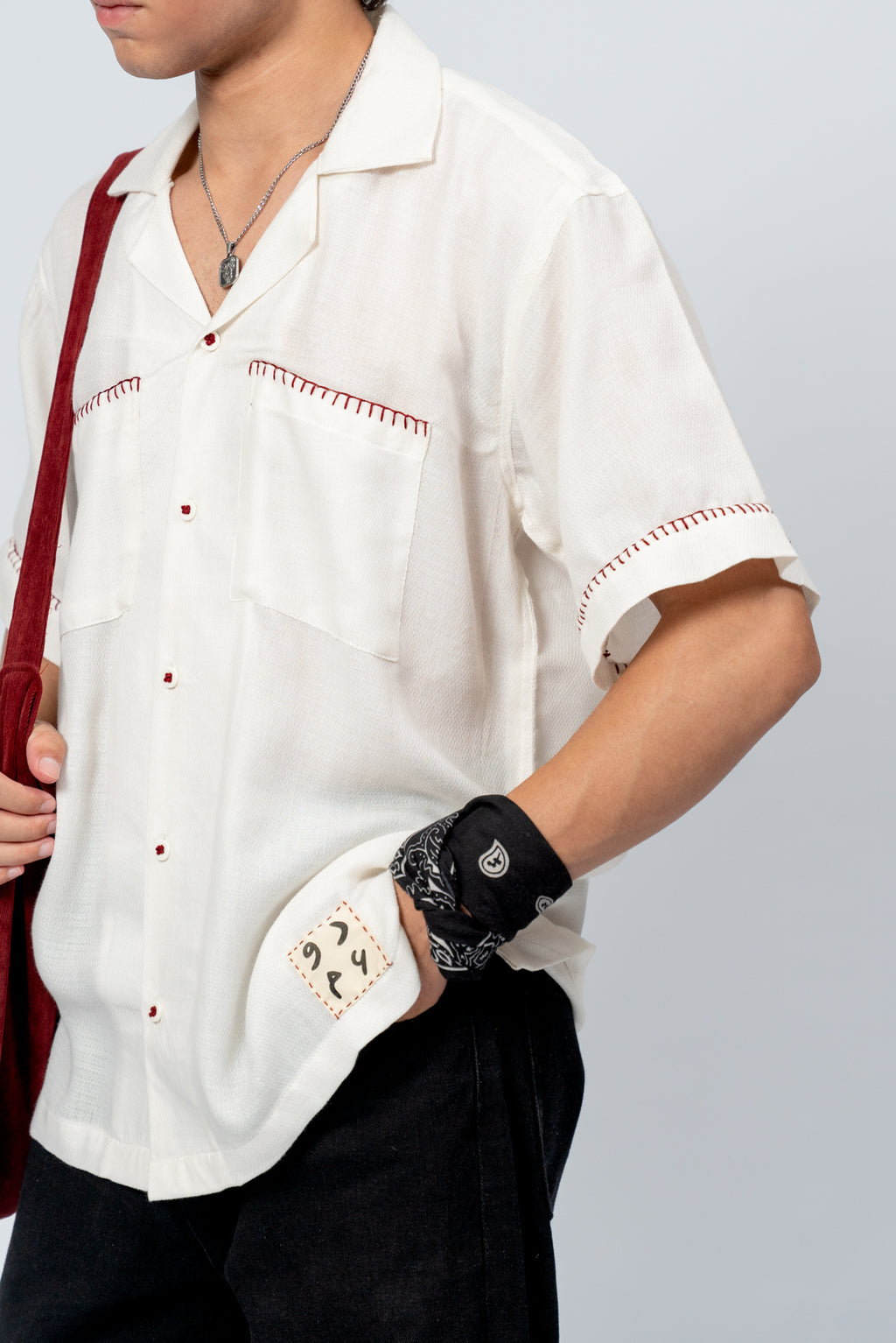 Crimson Thread cuban Shirt