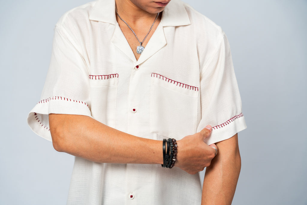 Crimson Thread cuban Shirt