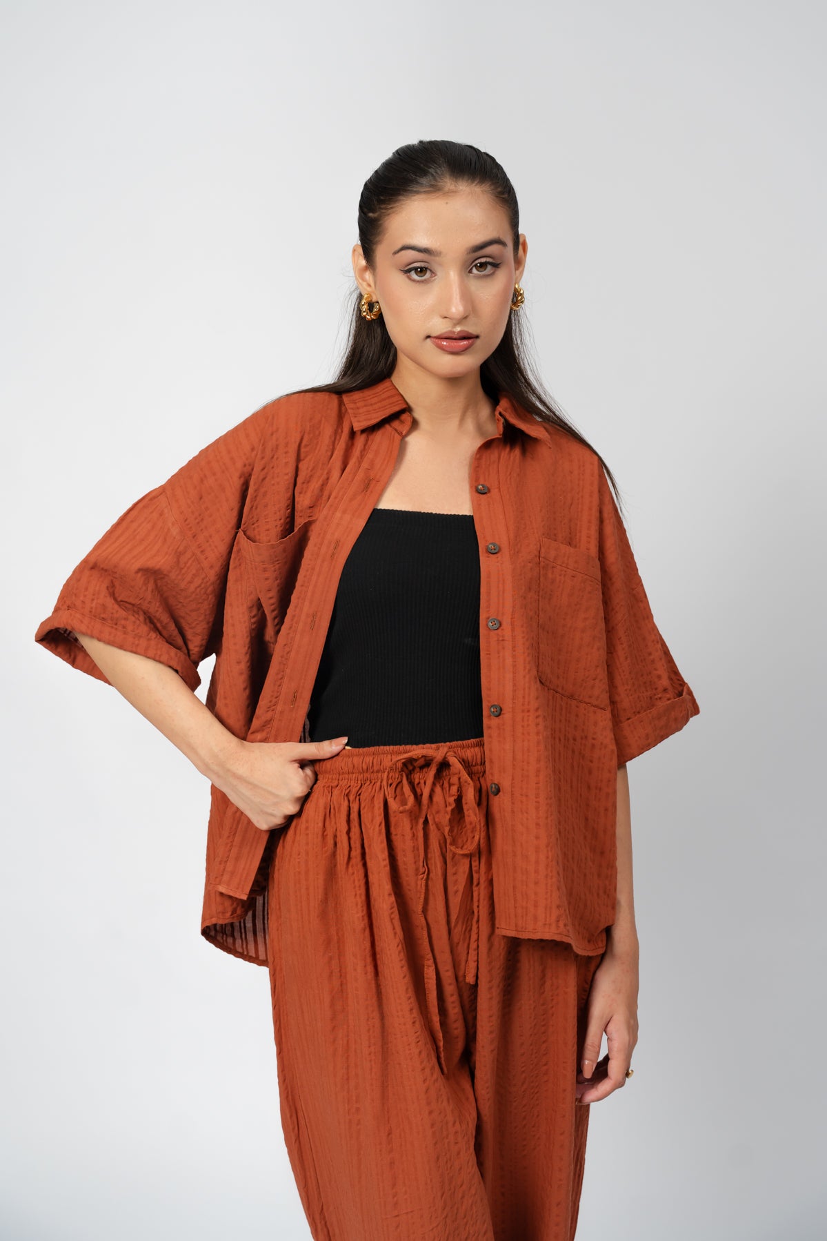 Rust Textured Co-ord Set