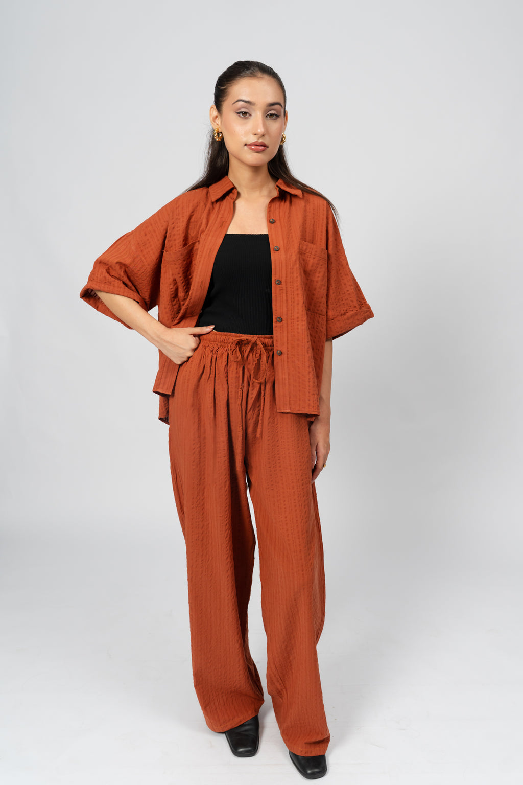 Rust Textured Co-ord Set