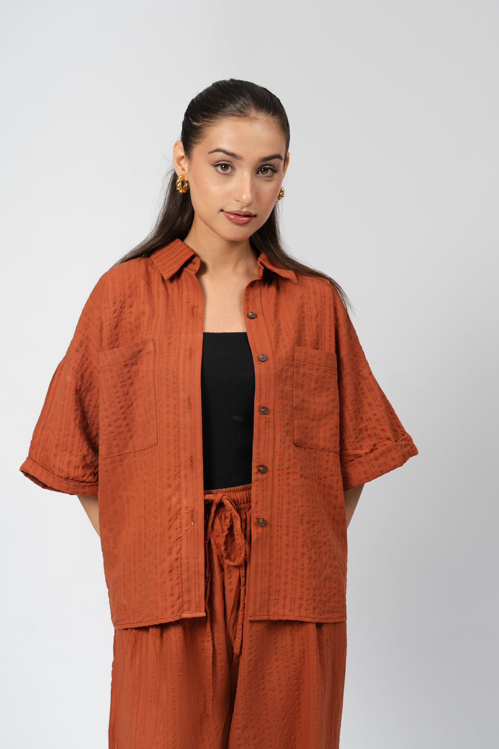 Rust Textured Co-ord Set